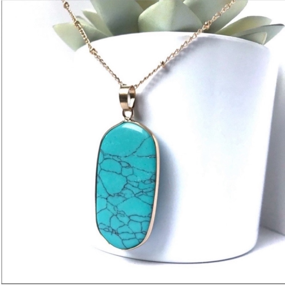 Large Howlite Stone Pendant